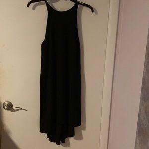 Black shift high low dress